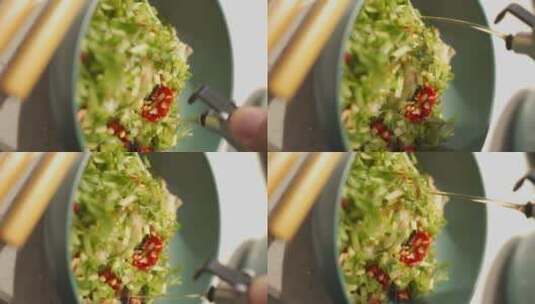 成都美食火锅串串串串香菜品实拍高清视频高清在线视频素材下载