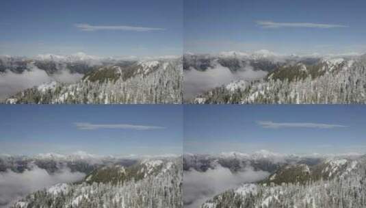 雪山的美丽风景_空中高清在线视频素材下载