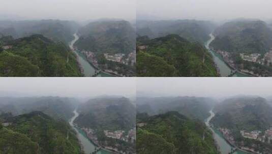 贵州镇远古镇5A景区航拍高清在线视频素材下载