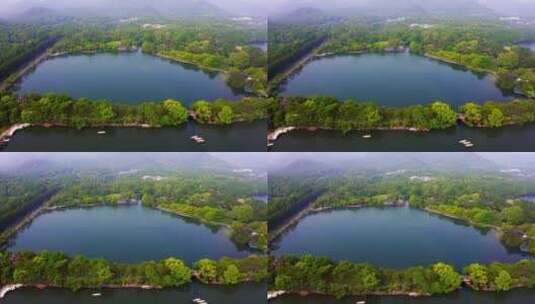 杭州西湖风景区里西湖航拍高清在线视频素材下载