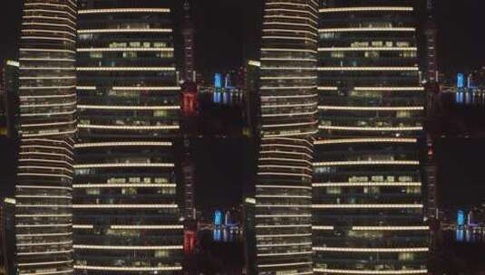 国金大厦航拍空镜高清在线视频素材下载
