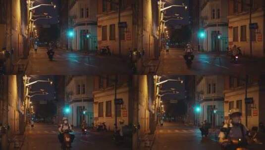 上海黄浦区街景夜景高清在线视频素材下载