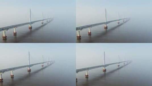航拍跨海大桥嘉绍大桥高清在线视频素材下载