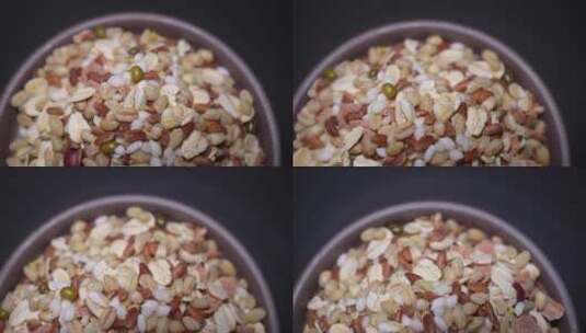 萝卜小米红米粥粗粮粥杂粮粥食材材料高清在线视频素材下载