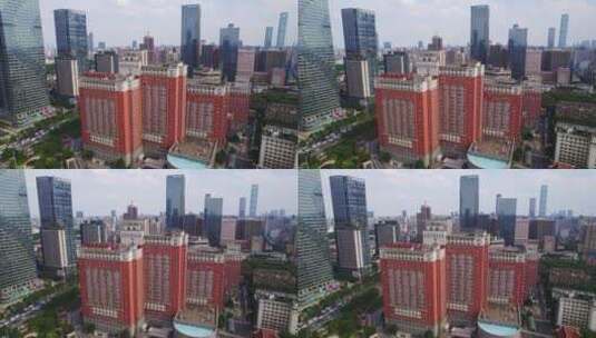中南大学湘雅医院城市航拍高清在线视频素材下载