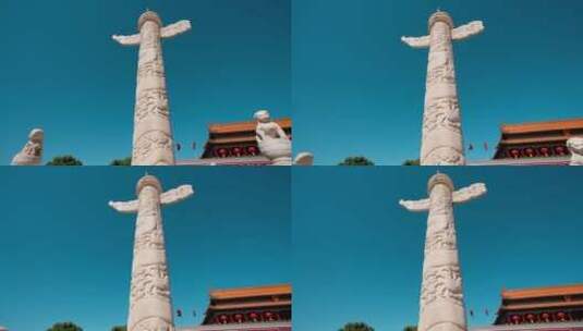 北京 天安门广场 故宫 华表 党政高清在线视频素材下载
