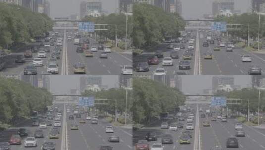 城市车流 北京车流 国贸车流高清在线视频素材下载