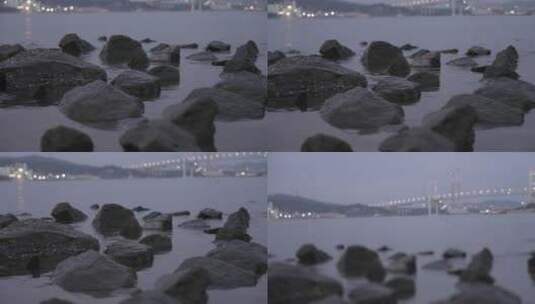 汕头东海湾清晨风光高清在线视频素材下载