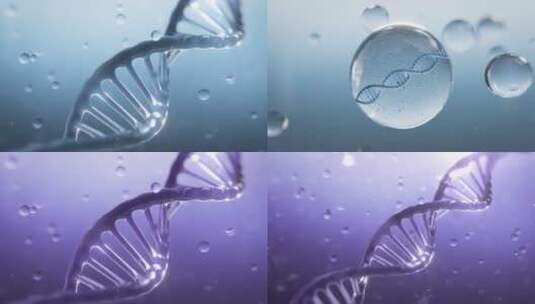 【原创】化妆品护肤DNA螺旋精华分子细胞高清在线视频素材下载