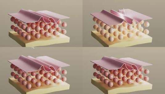 特写皱纹皮肤的 3d 渲染及其治疗高清在线视频素材下载