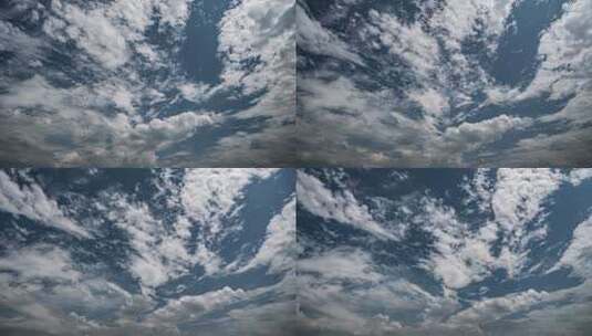 天空蓝天白云层移动延时实拍空镜高清在线视频素材下载