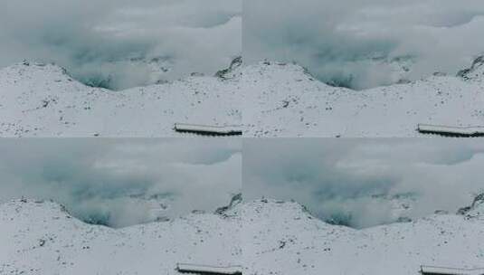 雪山上的冰川高清在线视频素材下载