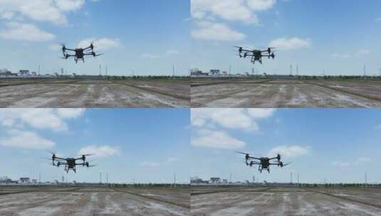 现代农业无人飞机植保机打农药高清在线视频素材下载