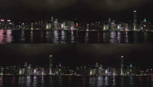 香港维多利亚港香港岛夜景高清在线视频素材下载