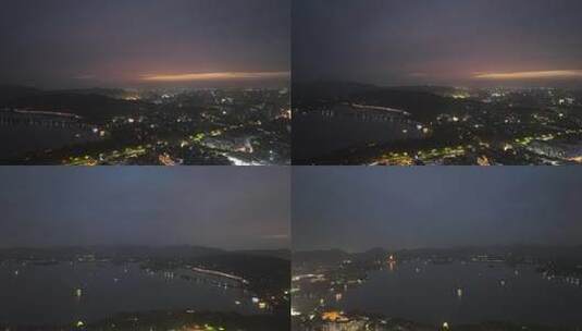 杭州西湖傍晚夕阳高清在线视频素材下载