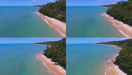 巴西塞古罗巴伊亚港的卡莱瓦海滩。热带海滩风景高清在线视频素材下载
