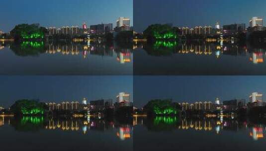 芜湖夜景航拍高清在线视频素材下载