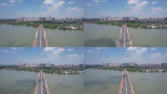 航拍江苏无锡蠡湖大桥高清在线视频素材下载