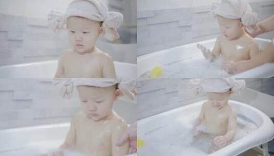 宝宝洗澡高清在线视频素材下载