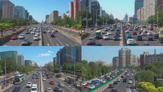 城市道路车流高清在线视频素材下载