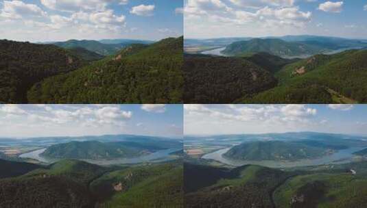 多瑙河蓝色多瑙河高山峡谷青高清在线视频素材下载