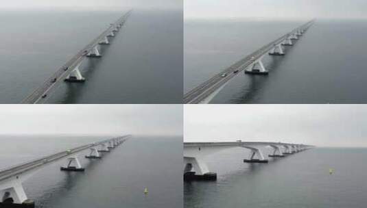 航拍最长的桥高清在线视频素材下载