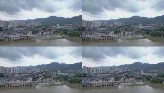 重庆磁器口古镇全景航拍高清在线视频素材下载