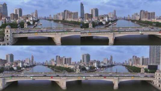广州城市道路航拍高清在线视频素材下载