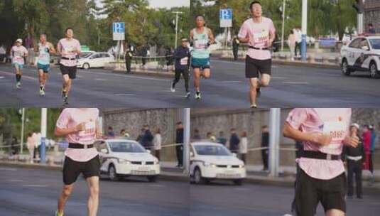 马拉松跑步比赛高清在线视频素材下载