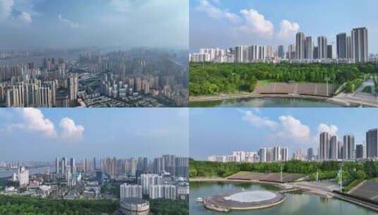 【航拍】汉阳区城市风光高清在线视频素材下载