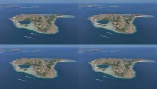 HDR印尼东努沙登加拉群岛自然风光航拍高清在线视频素材下载