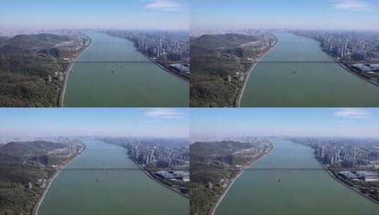 杭州钱江一桥两岸大全景高清在线视频素材下载