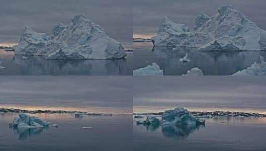 北极格陵兰峡湾 冰海 北极探险高清在线视频素材下载