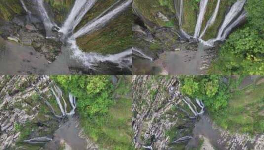 贵州排廷瀑布航拍高清在线视频素材下载
