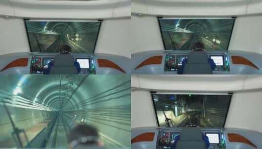 北京大兴机场线轻轨驾驶员视角高清在线视频素材下载
