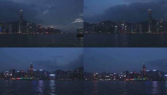 香港维多利亚港湾夜景高清在线视频素材下载