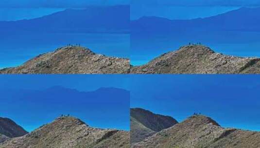 新疆赛里木湖HDR航拍高清在线视频素材下载
