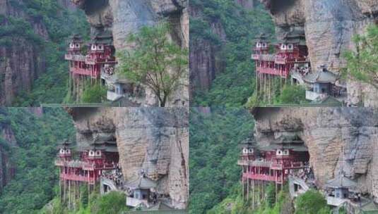 福建漳州灵通山悬空寺高清在线视频素材下载