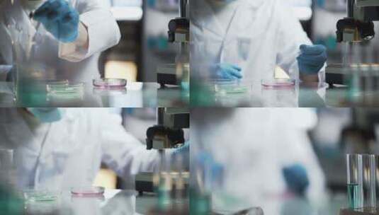 开发用于生产家用化学品的新物质的化学实验高清在线视频素材下载