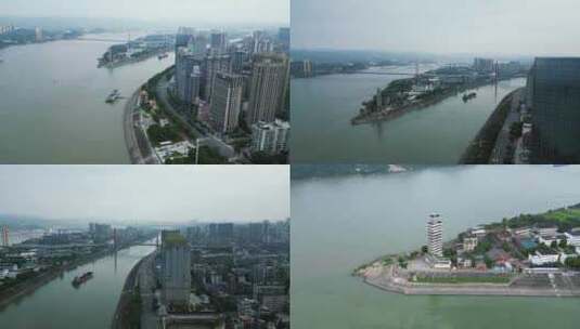 湖北宜昌长江西岛高清在线视频素材下载