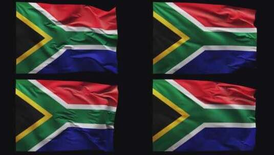 南非国旗2K高清在线视频素材下载