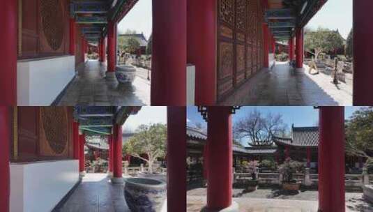 木府丽江古城古建筑王府古代建筑高清在线视频素材下载