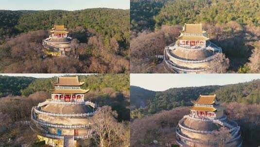 南京溧水无想寺航拍高清在线视频素材下载