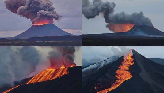 火山爆发岩浆 (3)高清在线视频素材下载