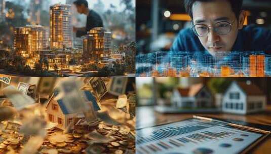 合集-房地产金融 房产投资 房地产建筑模型高清在线视频素材下载