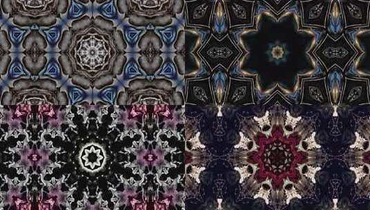 107  4K时尚唯美绸子拼接万花筒背景高清在线视频素材下载