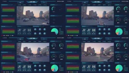 智慧化系统数字化运营综合看板监控系统高清AE视频素材下载