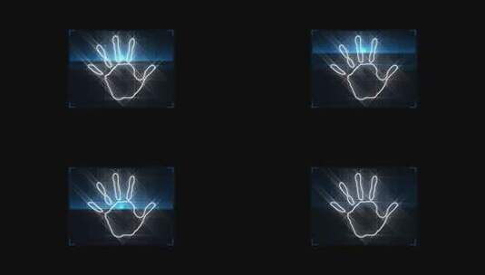 手掌指纹识别AE模板高清AE视频素材下载