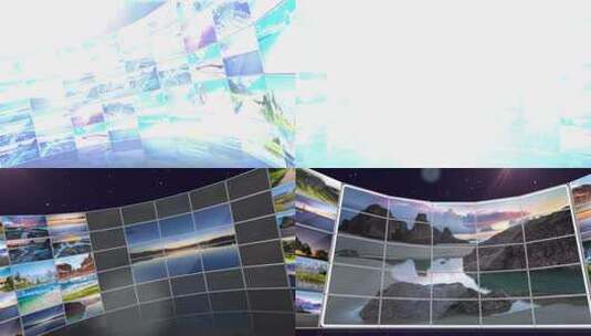 3D弧形滚动照片墙展示ae模板高清AE视频素材下载