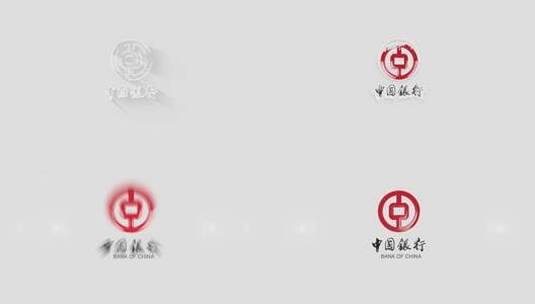 中国银行logo演绎高清AE视频素材下载